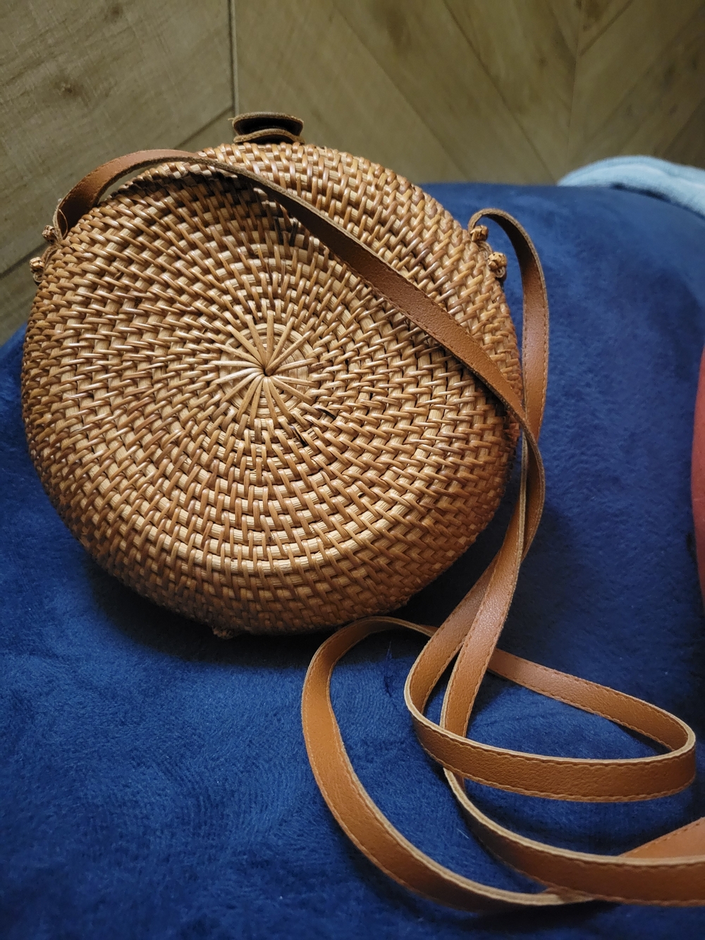 Round Rattan Sling/Crossbody Bag